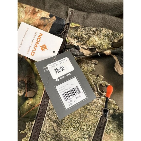 NOMAD Men's Utility Camo Half-Zip Hunting Shirt Mossy Oak Droptine Sz XXL NEW~~ - Picture 4 of 8